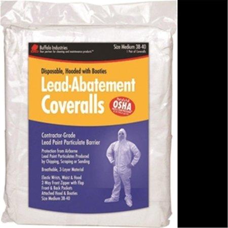 BUFFALO INDUSTRIES 68442 10 x 15 in. Lead Abatement Coverall, Extra Large BU327428
